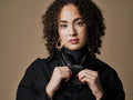 Black Slash Proof Silk Scarf image 0