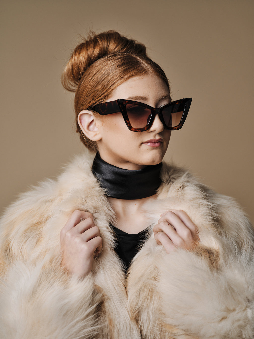 Black Slash Proof Silk Scarf image 2