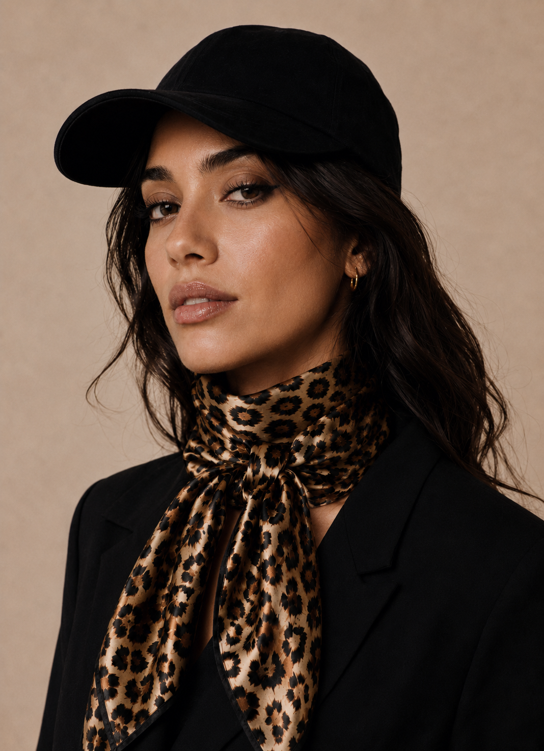 Slash Proof Silk Scarf Leopard