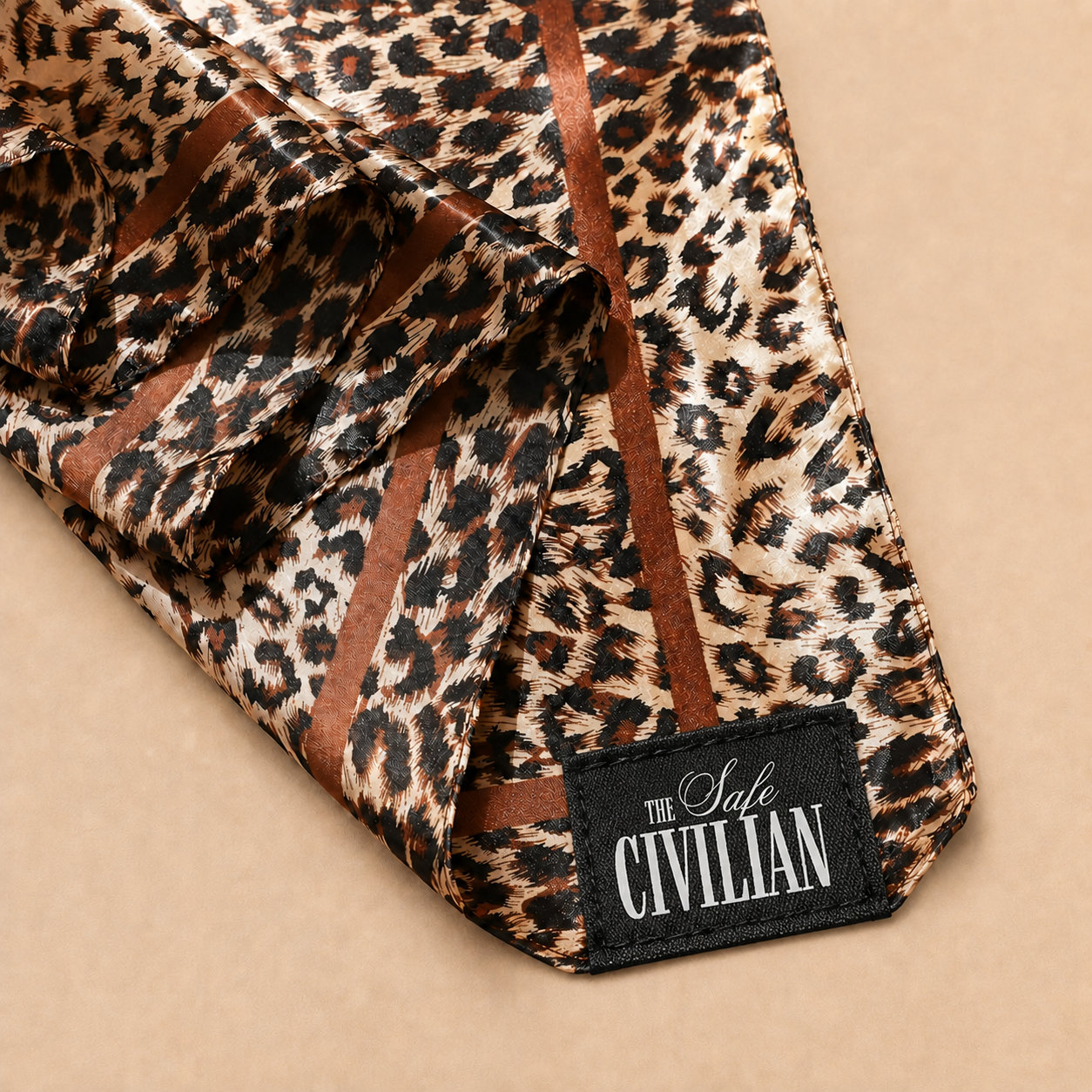 Slash Proof Silk Scarf Leopard